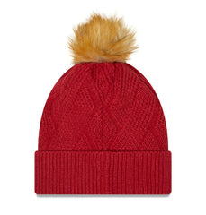 Arizona Cardinals New Era Women's Snowy Cuffed Knit Hat with Pom - Cardinal discount