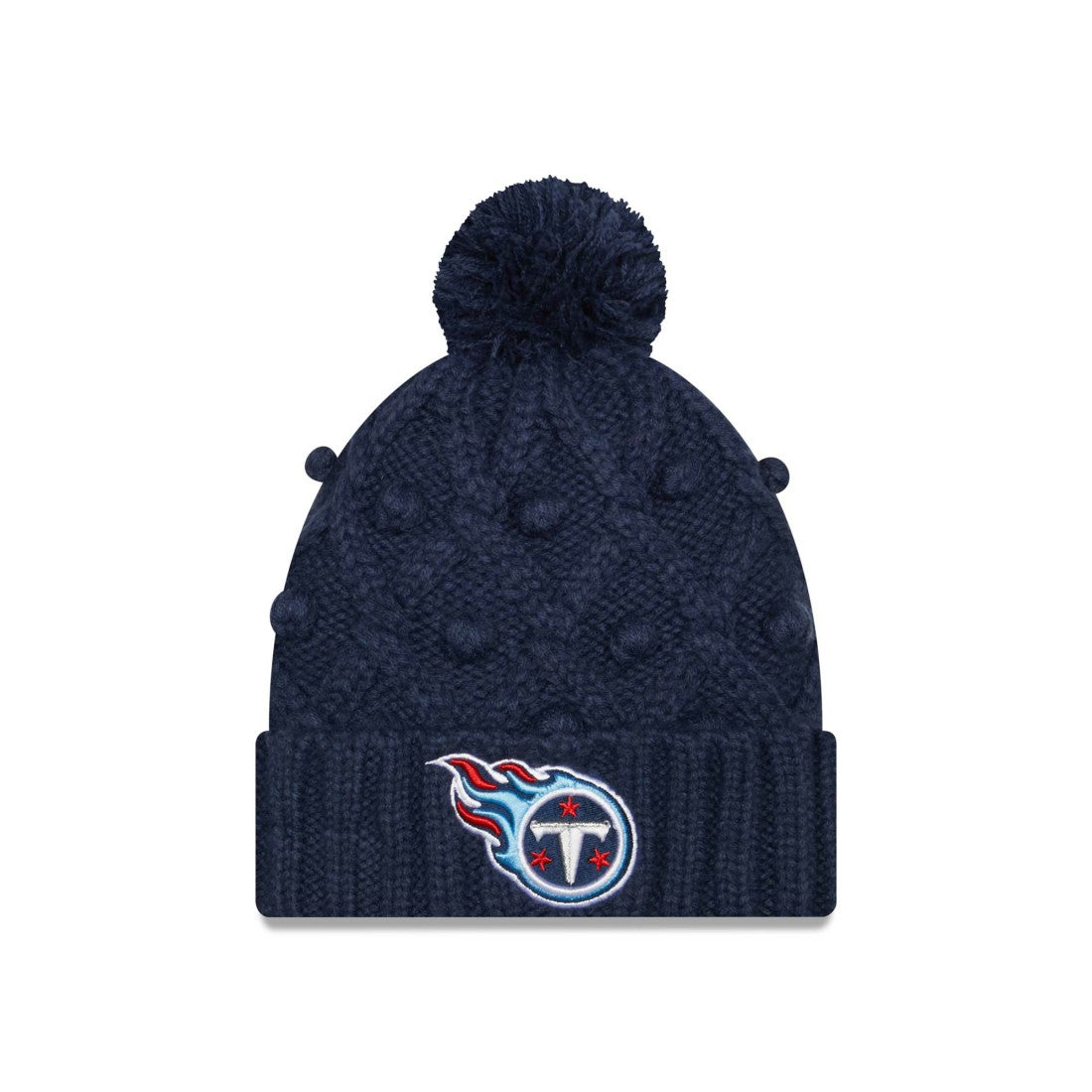 Tennessee Titans New Era Women's Toasty Cuffed Knit Hat with Pom - Navy discount