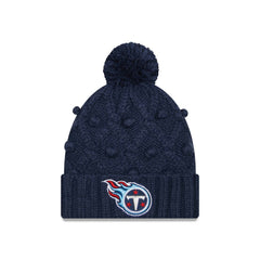 Tennessee Titans New Era Women's Toasty Cuffed Knit Hat with Pom - Navy discount