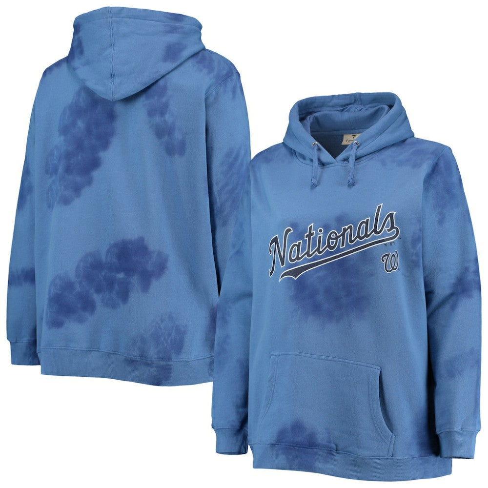 Washington Nationals Women's Plus Size Cloud Pullover Hoodie - Navy