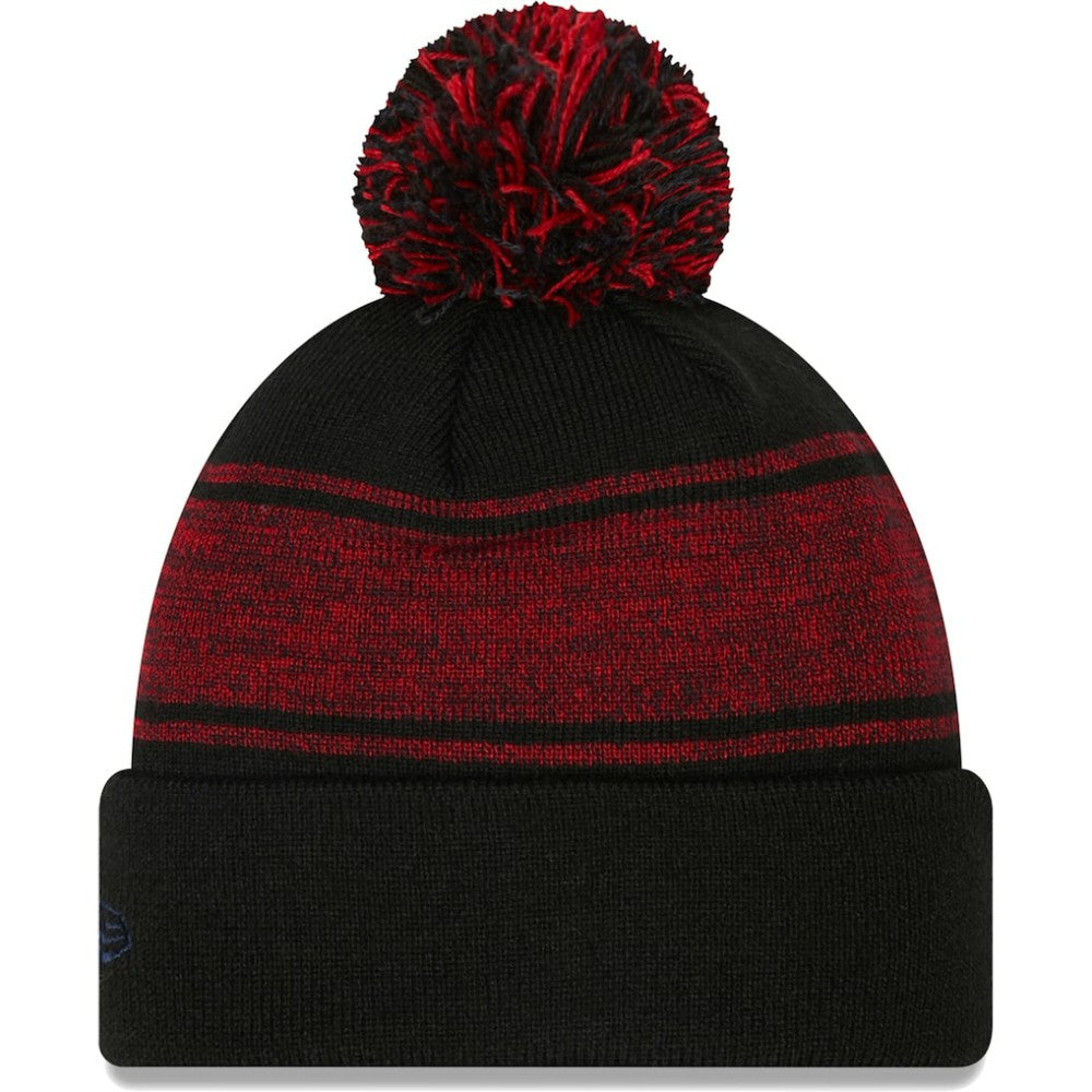 Boston Red Sox Chilled Cuffed Knit Hat with Pom - Black | New Era