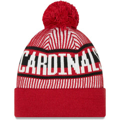 Arizona Cardinals New Era Striped Cuffed Knit Hat with Pom - Cardinal online