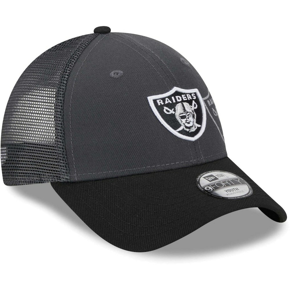 Las Vegas Raiders New Era Youth Reflect 9FORTY Adjustable Hat - Graphite discount