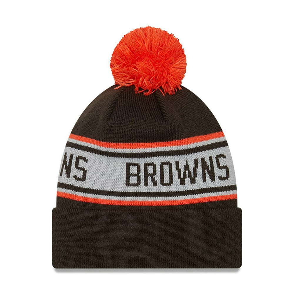 Cleveland Browns New Era Preschool Repeat Cuffed Knit Hat with Pom - Brown outlet