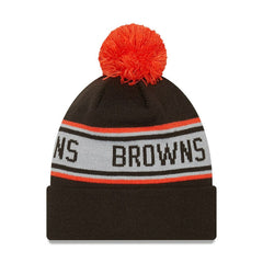 Cleveland Browns New Era Preschool Repeat Cuffed Knit Hat with Pom - Brown outlet