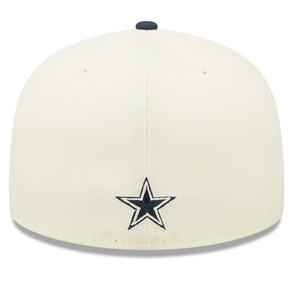 Dallas Cowboys New Era 2022 Sideline 59FIFTY Fitted Hat - Cream/Navy sale