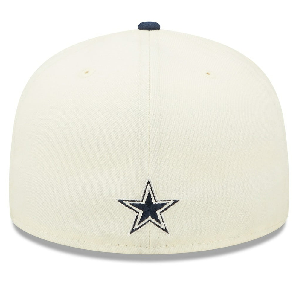 Dallas Cowboys New Era 2022 Sideline 59FIFTY Fitted Hat - Cream/Navy sale