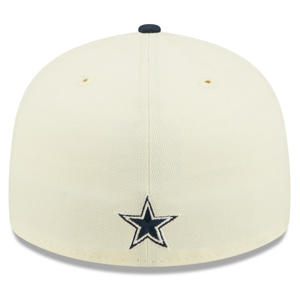 Dallas Cowboys New Era 2022 Sideline Low Profile 59FIFTY Fitted Hat - Cream/Navy online