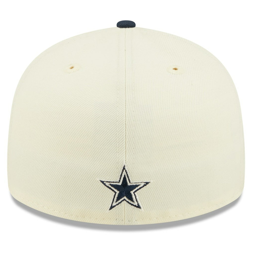 Dallas Cowboys New Era 2022 Sideline Low Profile 59FIFTY Fitted Hat - Cream/Navy online