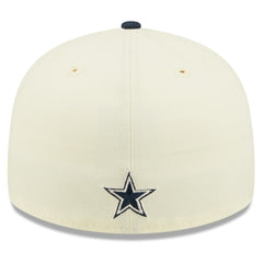 Dallas Cowboys New Era 2022 Sideline Low Profile 59FIFTY Fitted Hat - Cream/Navy online