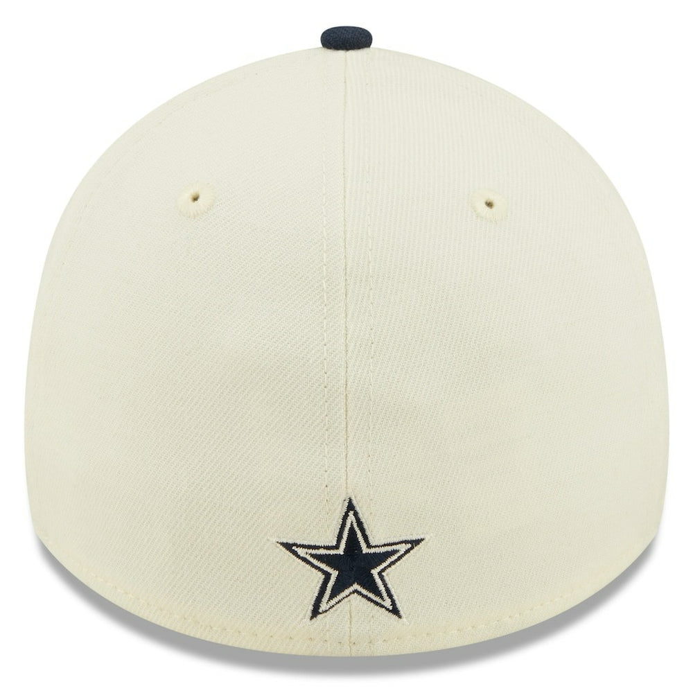 Dallas Cowboys New Era 2022 Sideline 39THIRTY 2-Tone Flex Hat - Cream/Navy sale