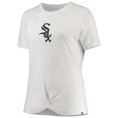 Chicago White Sox Women's Plus Size 2-Hit Front Knot T-Shirt - White | New Era
