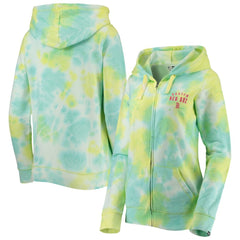 Boston Red Sox Women's Tie-Dye Full-Zip Hoodie - White | New Era