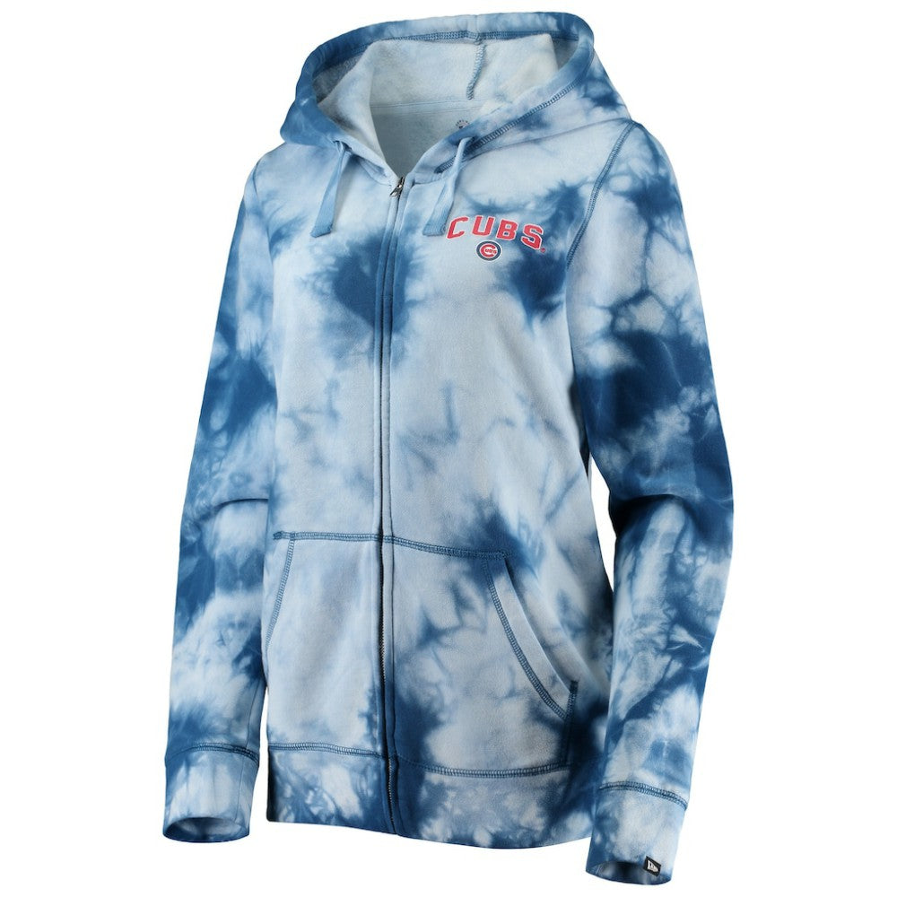 Chicago Cubs Women's Tie-Dye Full-Zip Hoodie - Royal | New Era