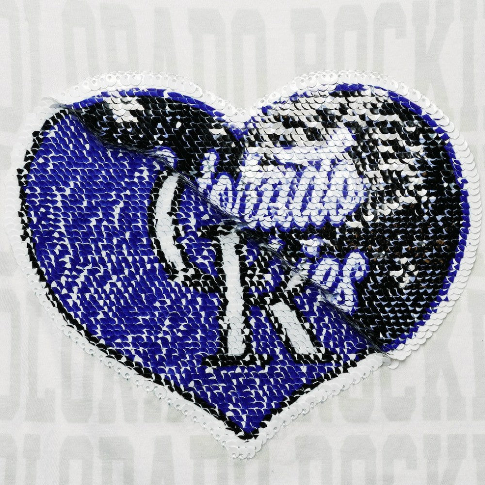Colorado Rockies Girls Youth Flip Sequin Heart Crop Top - White | New Era