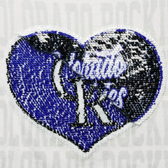 Colorado Rockies Girls Youth Flip Sequin Heart Crop Top - White | New Era