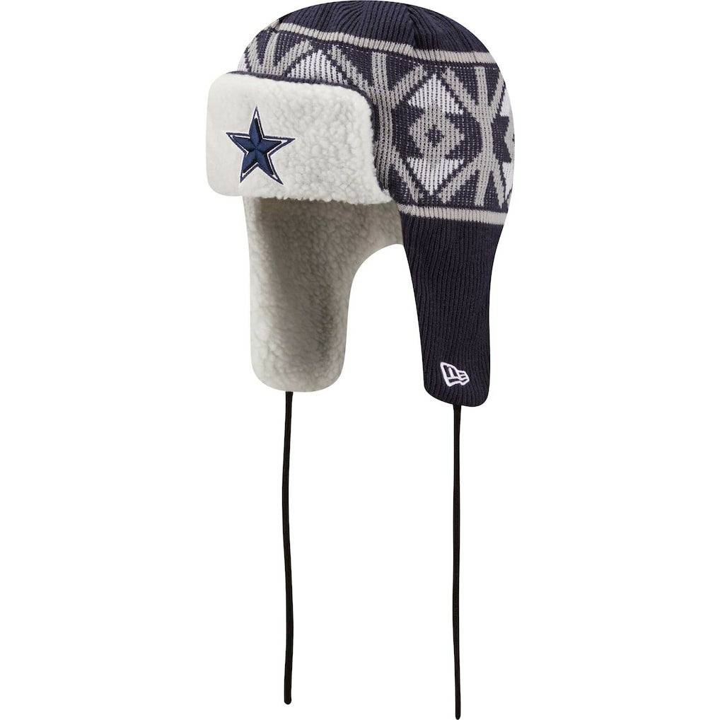 Dallas Cowboys New Era Knit Trapper Hat - Navy online