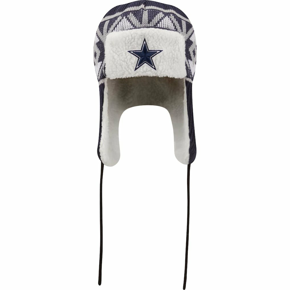 Dallas Cowboys New Era Knit Trapper Hat - Navy online