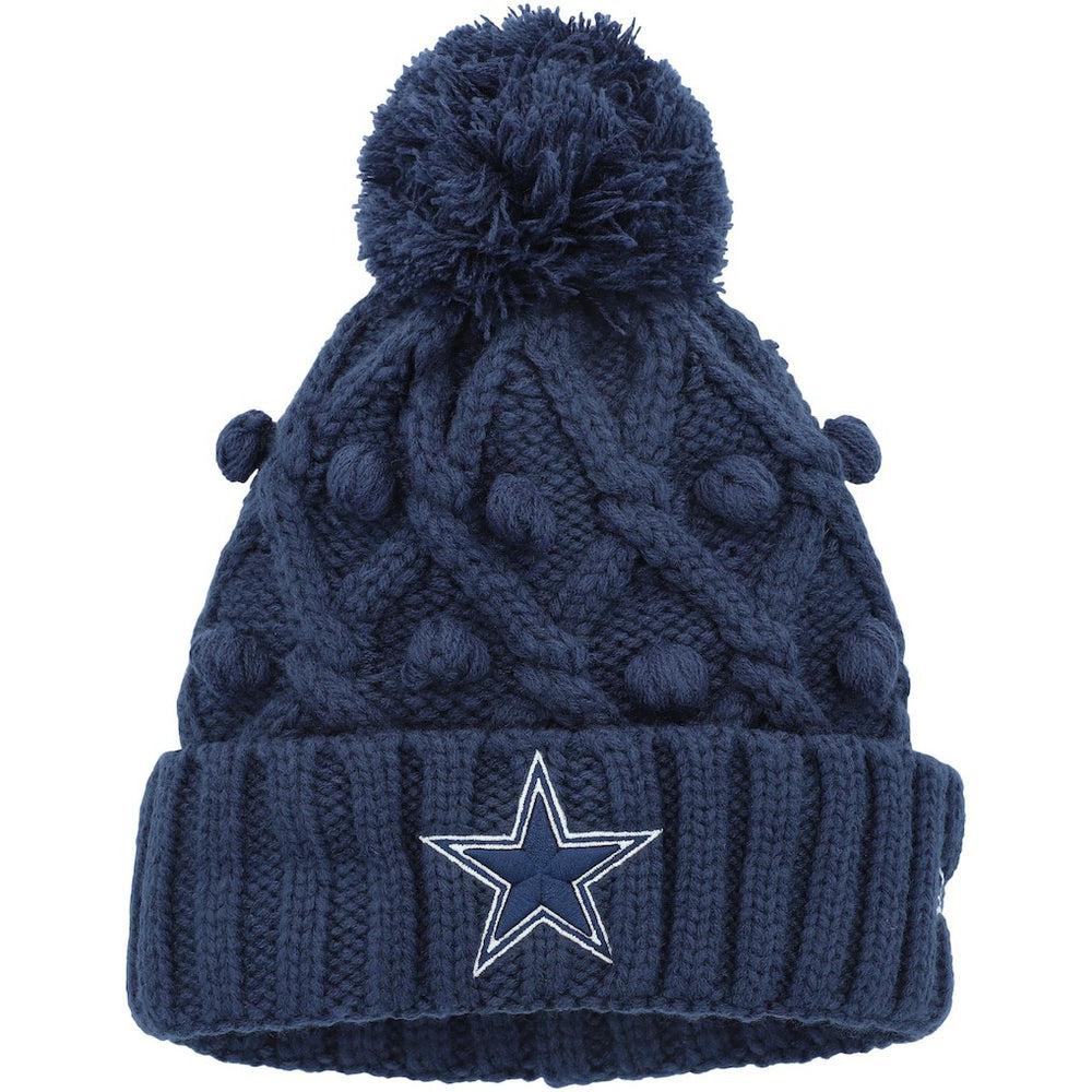 Dallas Cowboys New Era Girls Youth Toasty Cuffed Knit Hat with Pom - Navy online