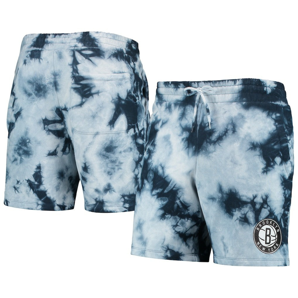 Brooklyn Nets Fleece Tie-Dye Shorts - Blue | New Era on sale