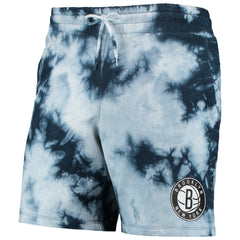 Brooklyn Nets Fleece Tie-Dye Shorts - Blue | New Era on sale