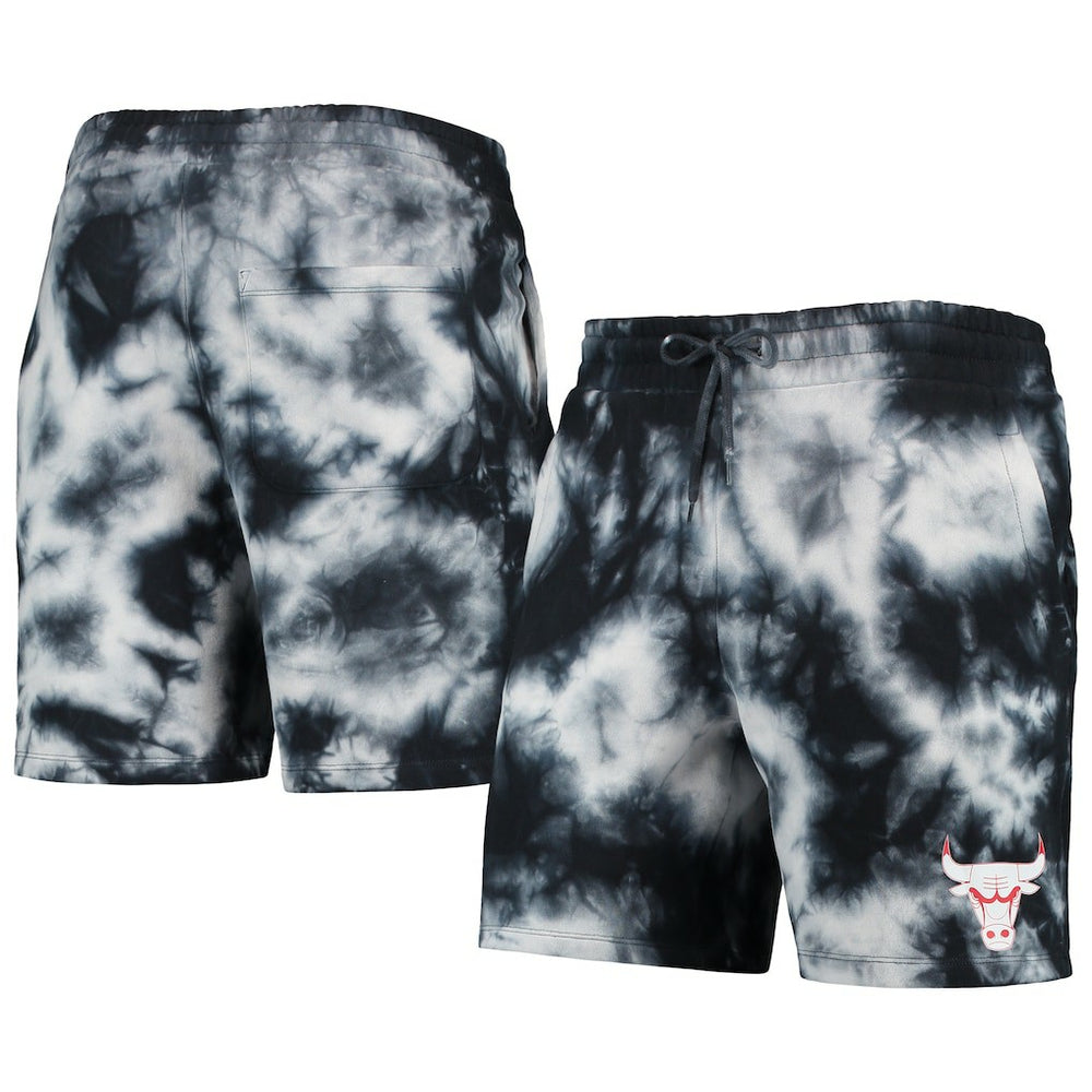 Chicago Bulls Fleece Tie-Dye Shorts - Black | New Era for sale