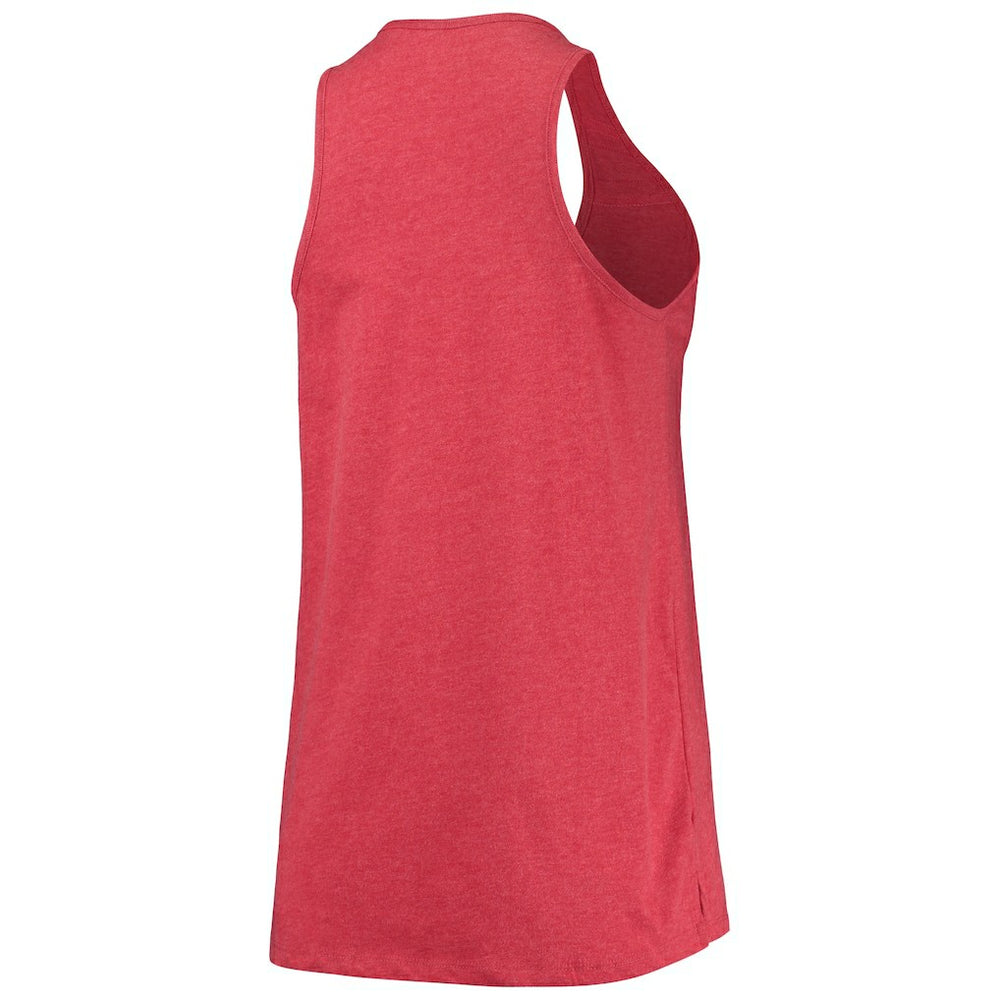Chicago Bulls Women's Scoop-Neck Racerback Tank Top sale - Heathered Red | New Era discount
