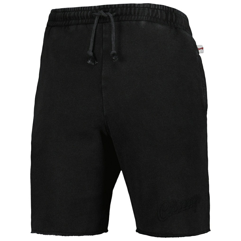 Chicago Bulls French Terry Tonal Fleece Shorts - Black | Mitchell & Ness sale