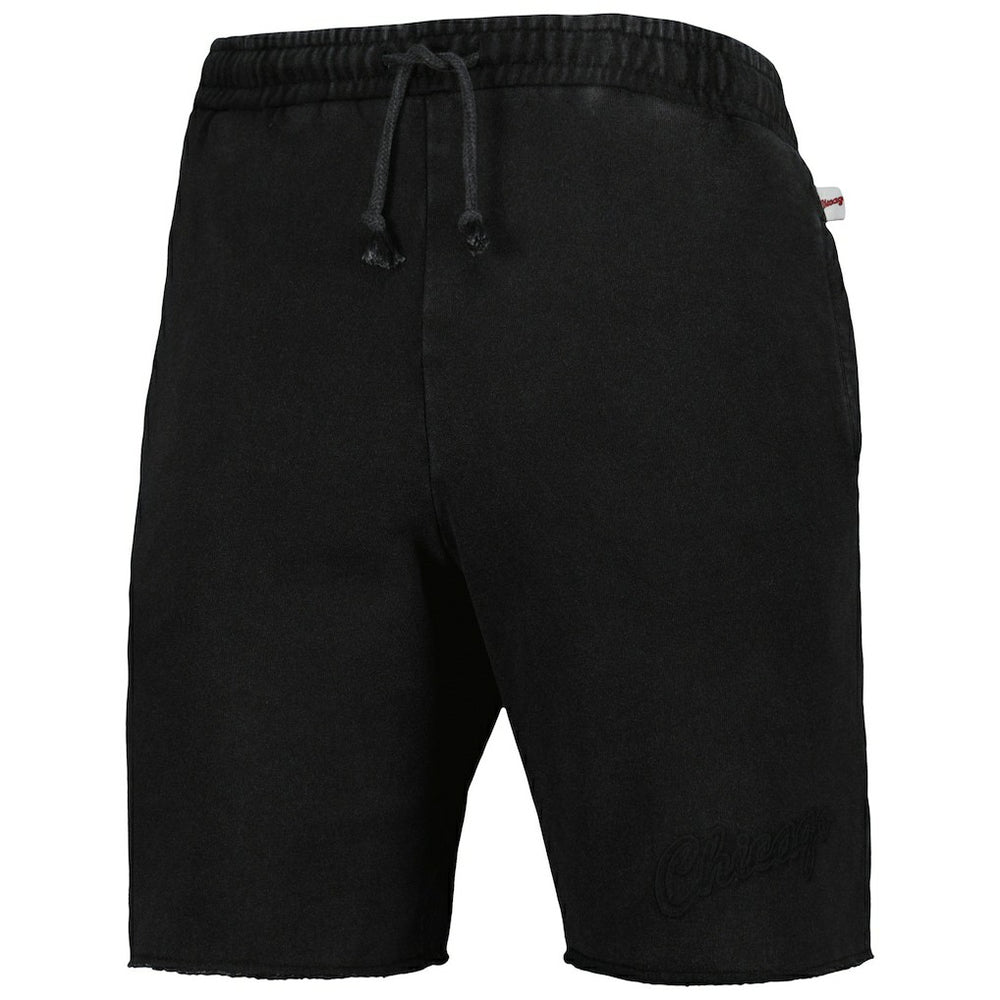 Chicago Bulls French Terry Tonal Fleece Shorts - Black | Mitchell & Ness sale