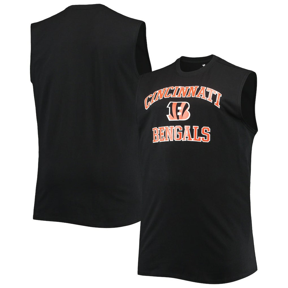 Cincinnati Bengals Big & Tall Muscle Tank Top - Black outlet