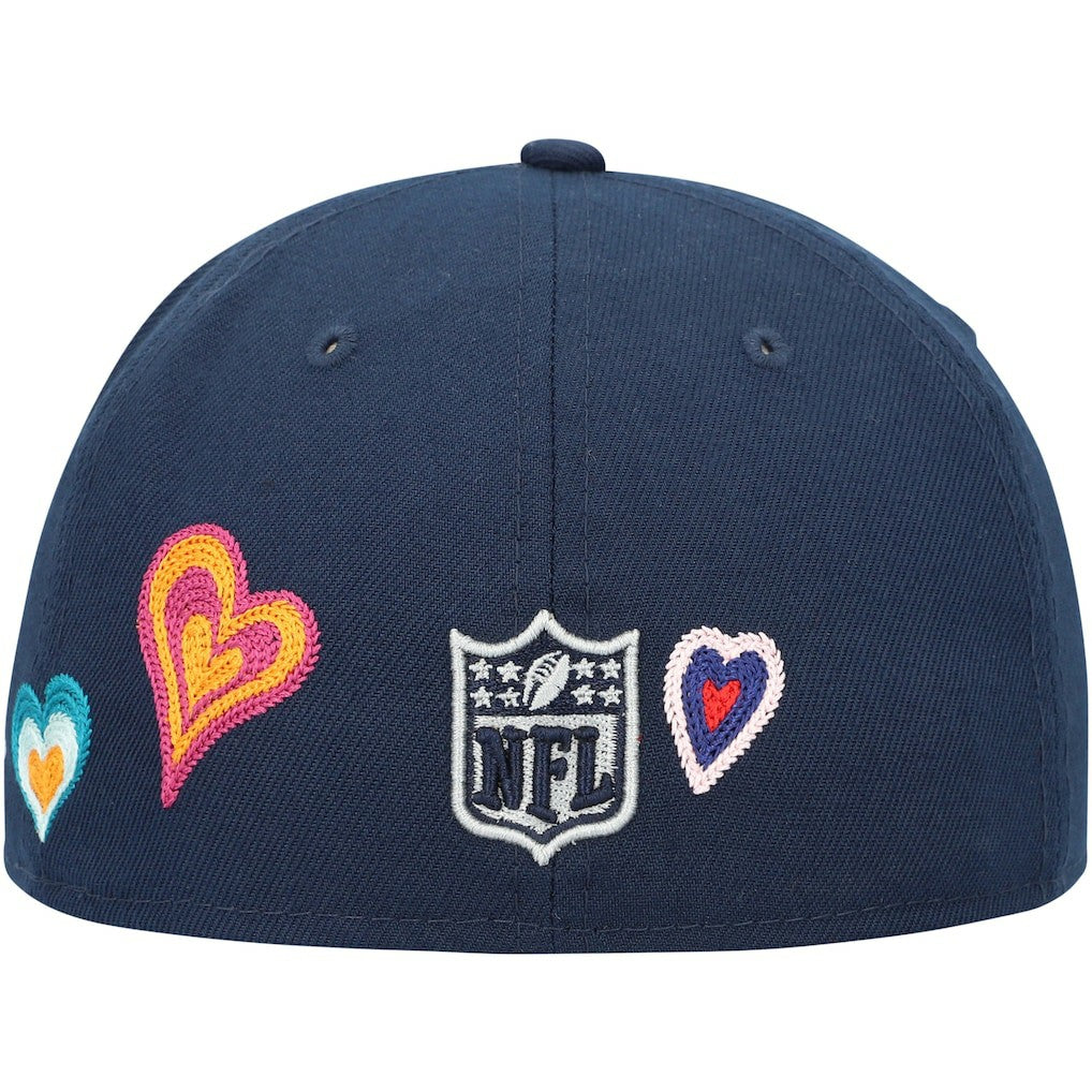 Dallas Cowboys New Era Chain Stitch Heart 59FIFTY Fitted Hat - Navy sale