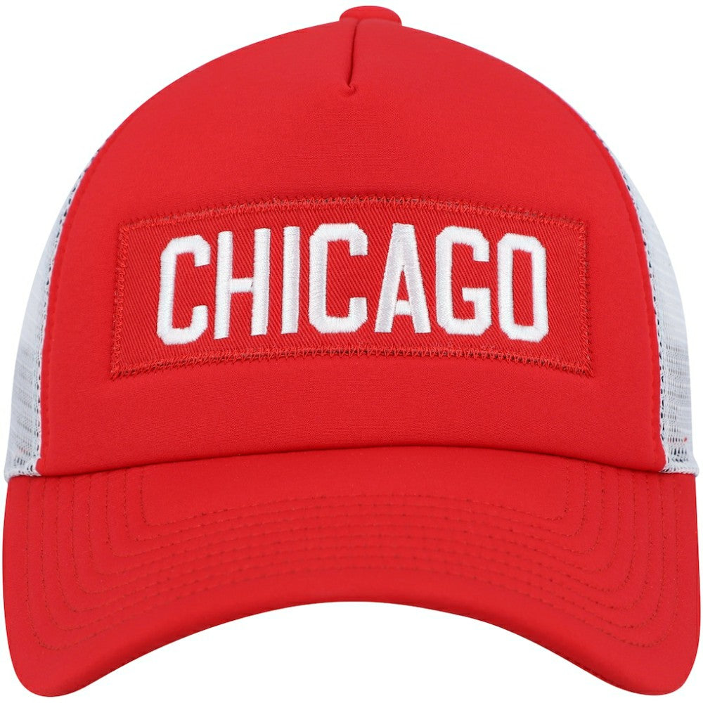 Chicago Blackhawks adidas Team Plate Trucker Snapback Hat Red/White