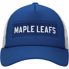Toronto Maple Leafs adidas Team Plate Trucker Snapback Hat Blue/White