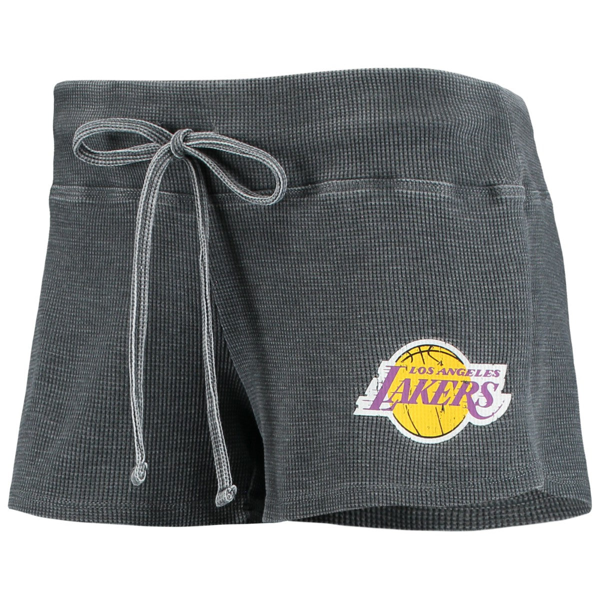 Los Angeles Lakers Concepts Sport Women's Resurgence Slub Burnout Raglan Top & Shorts Sleep Set - Charcoal/White cheap