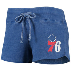 Philadelphia 76ers Concepts Sport Women's Resurgence Slub Burnout Raglan Top & Shorts Sleep Set - Royal/White cheap