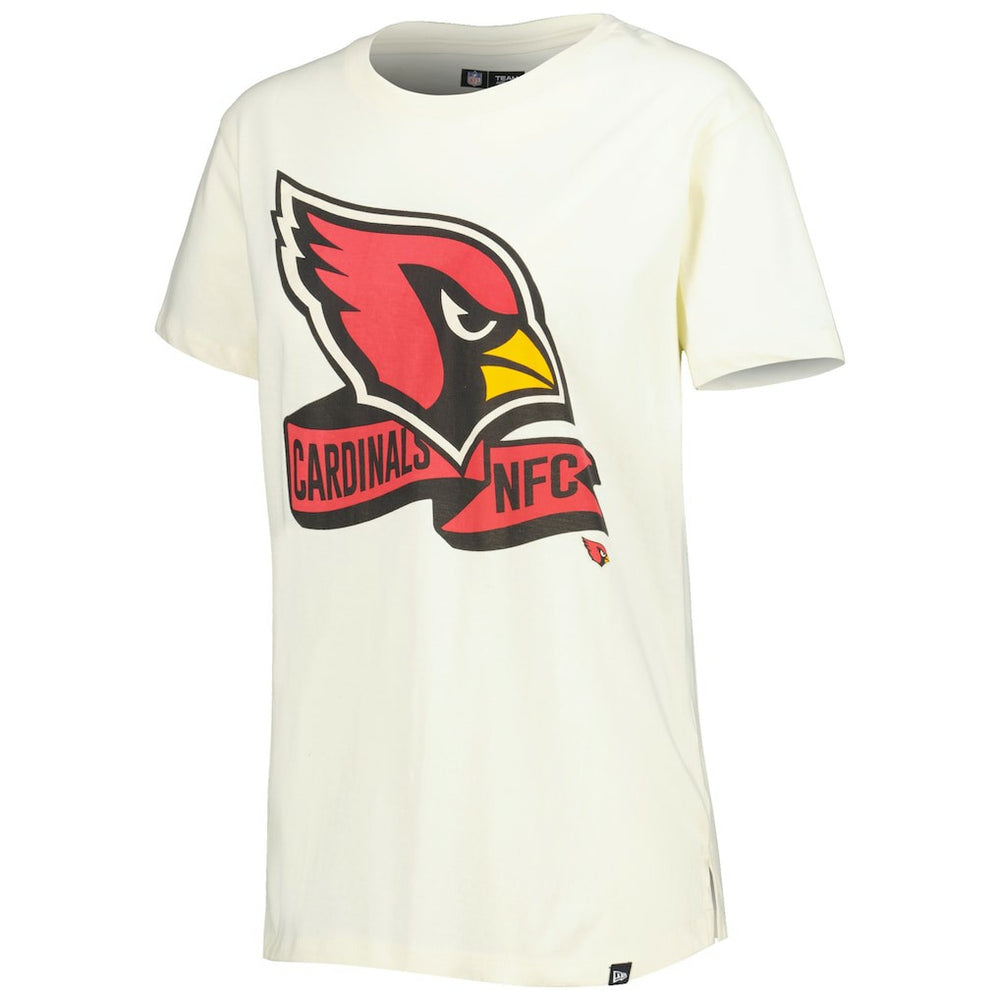 Arizona Cardinals New Era Women's Chrome Sideline T-Shirt - Cream on sale