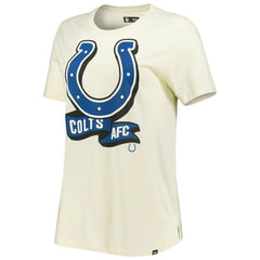 Indianapolis Colts New Era Women's Chrome Sideline T-Shirt - Cream on sale