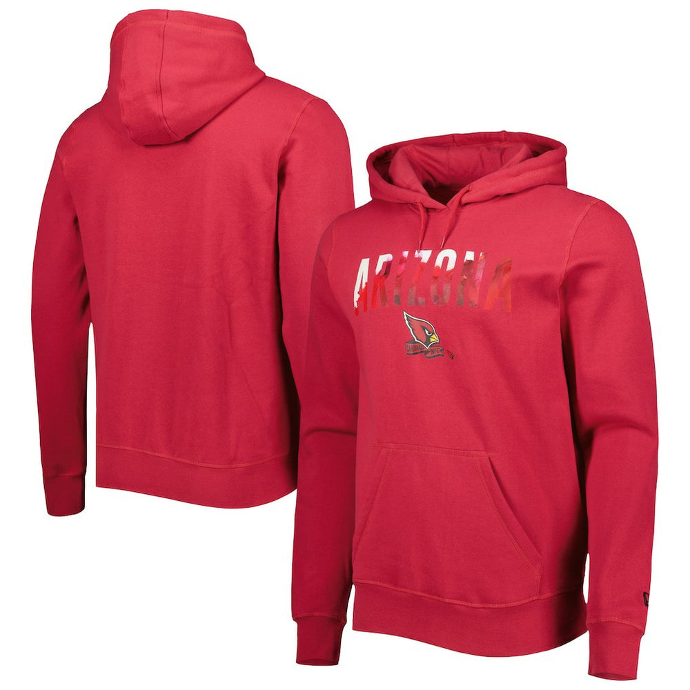 Arizona Cardinals New Era Ink Dye Pullover Hoodie - Cardinal on sale