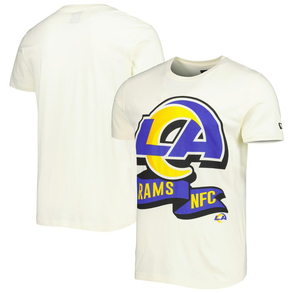 Los Angeles Rams New Era Sideline Chrome T-Shirt - Cream cheap