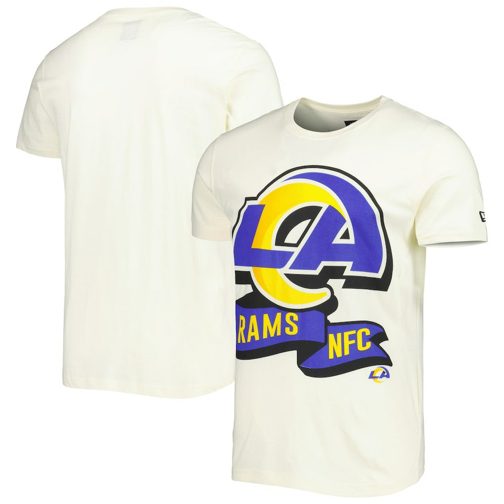 Los Angeles Rams New Era Sideline Chrome T-Shirt - Cream cheap