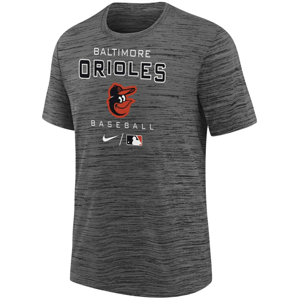 Baltimore Orioles Youth Authentic Collection Practice Velocity Performance T-Shirt - Charcoal | Nike