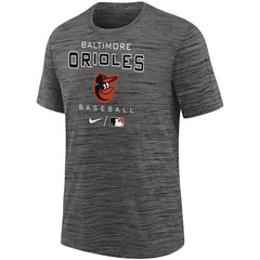 Baltimore Orioles Youth Authentic Collection Practice Velocity Performance T-Shirt - Charcoal | Nike