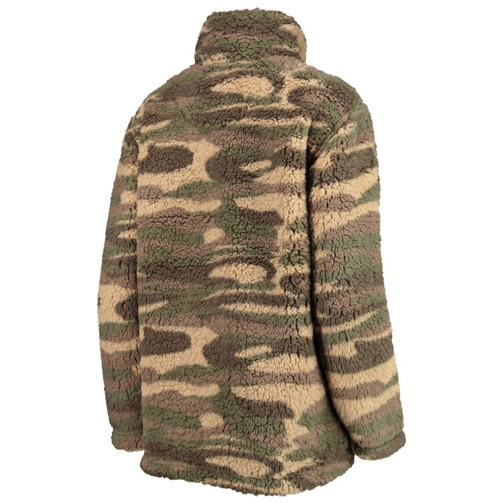 Pittsburgh Penguins G-III Sports by Carl Banks Women's Sherpa Quarter-Zip Jacket Camo
