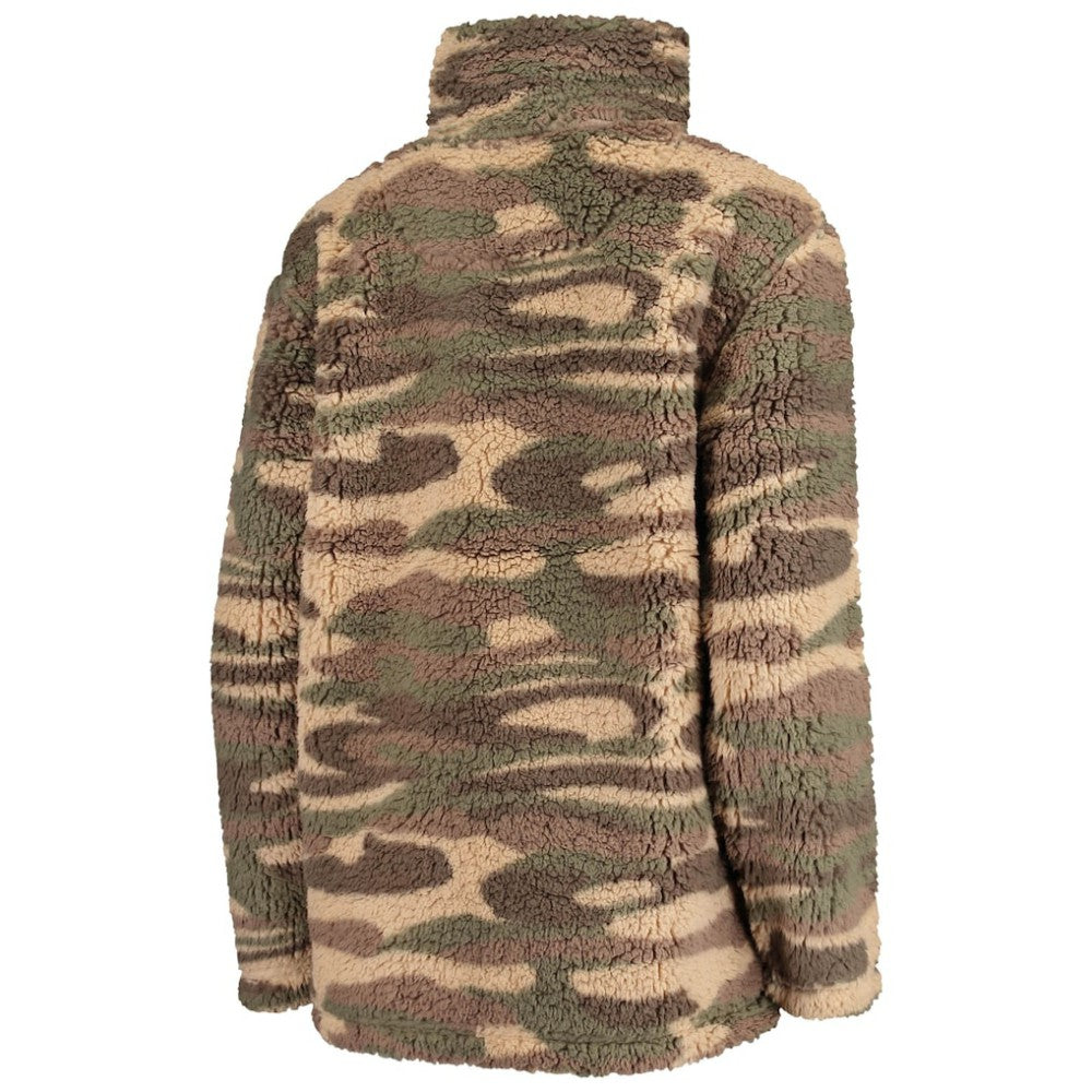 Seattle Kraken G-III Sports by Carl Banks Women's Sherpa Quarter-Zip Jacket Camo