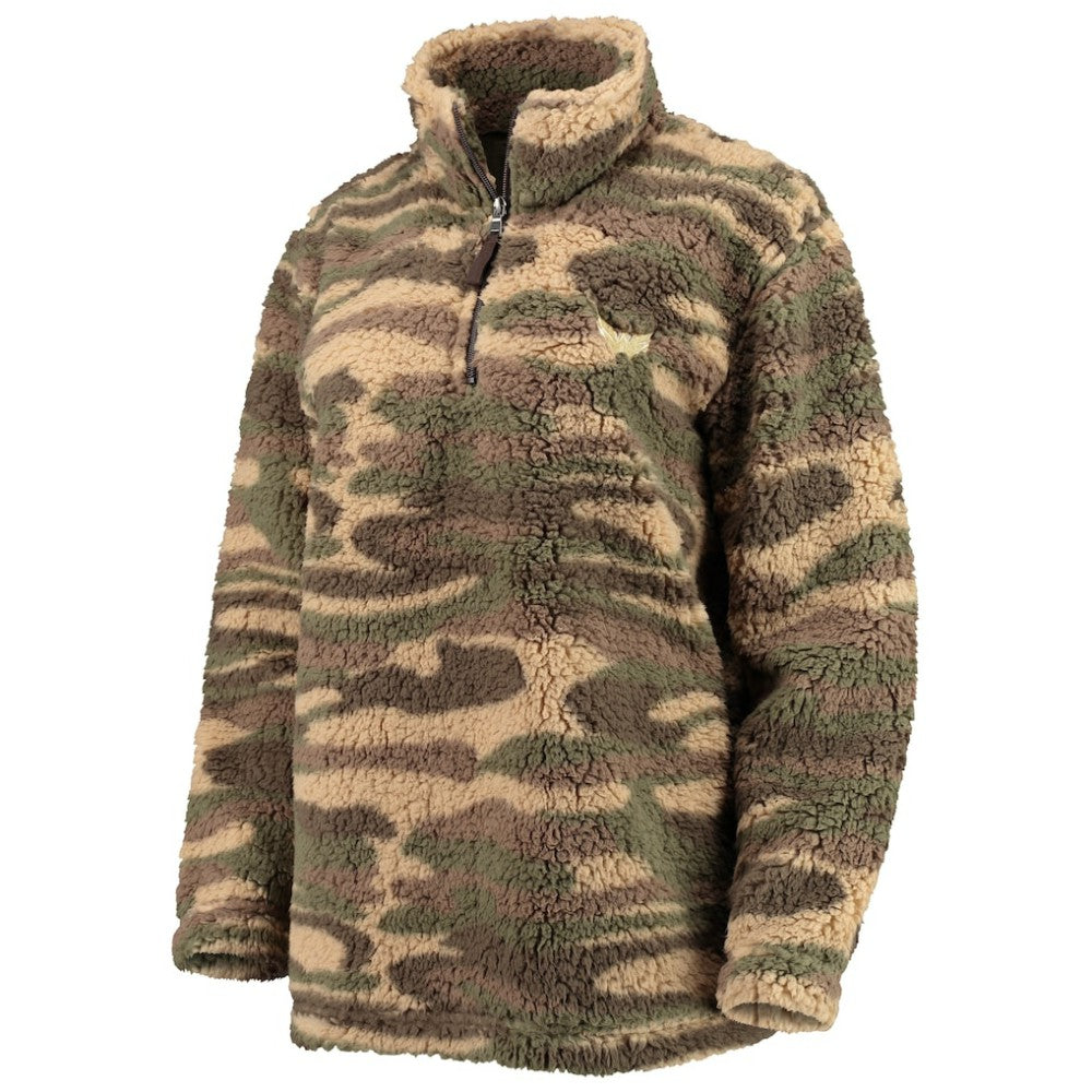 Washington Capitals G-III Sports by Carl Banks Women's Sherpa Quarter-Zip Jacket Camo