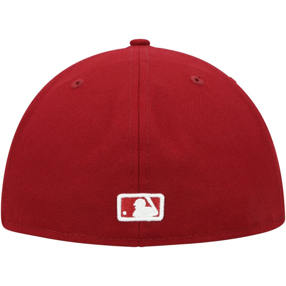 Tampa Bay Rays White Logo 59FIFTY Fitted Hat - Cardinal | New Era