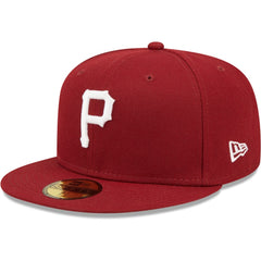 Pittsburgh Pirates White Logo 59FIFTY Fitted Hat - Cardinal | New Era