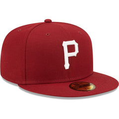 Pittsburgh Pirates White Logo 59FIFTY Fitted Hat - Cardinal | New Era