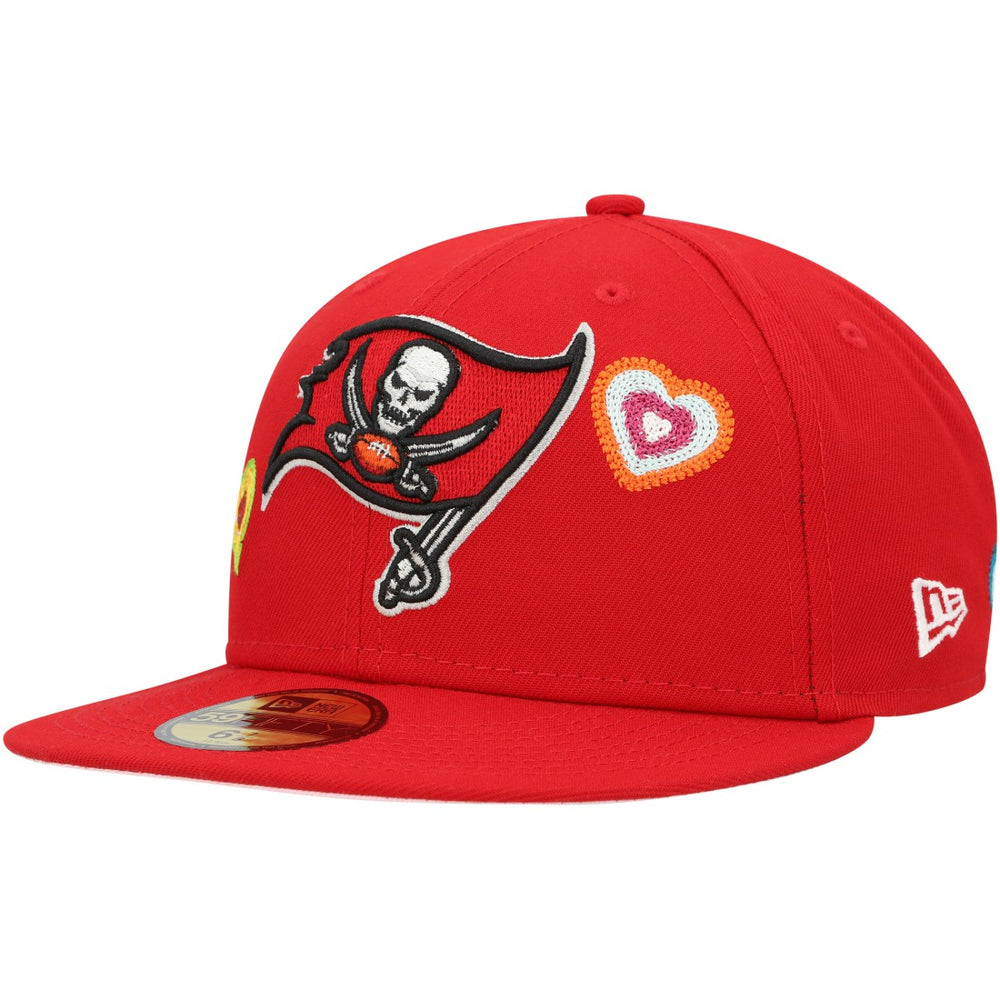Tampa Bay Buccaneers New Era Chain Stitch Heart 59FIFTY Fitted Hat - Scarlet sale
