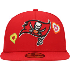 Tampa Bay Buccaneers New Era Chain Stitch Heart 59FIFTY Fitted Hat - Scarlet sale